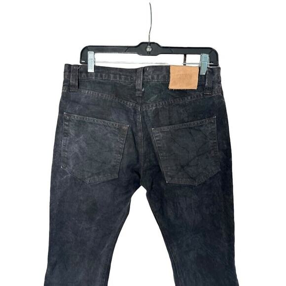 Mintcrew Black Mens Jeans Size 30 Buttonfly Acid Washed 100% Cotton Straight - Picture 4 of 8